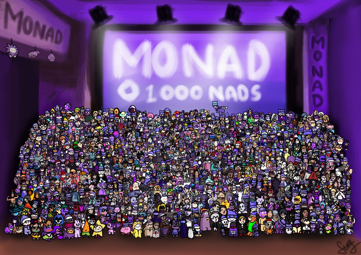 Community is everything 

I drew 1,000 nads of <a href="/keoneHD/">Keone Hon</a>   
It probably took around 100 hours haha 

Look for yourself! 
<a href="/monad_xyz/">Monad</a>  <a href="/pipeline_xyz/">The Pipeline</a>  MONAD