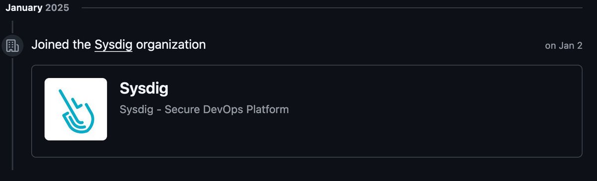 You know you're part of a great company when this happens 🫶
<a href="/sysdig/">Sysdig</a>