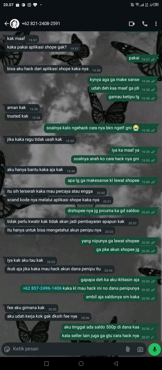 NiraStoree's tweet image. emg ada ya hack akun dana caranya kaya nge tf gni, ini ma aku disuru tf ke qr dia kali uda gtu malah minta lewat shopee #zonauang #zonajajan #zonaba