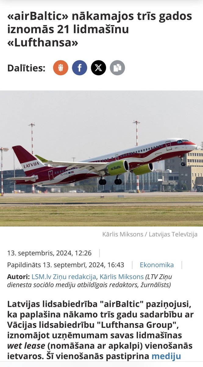 RamonaPETR's tweet image. Smalks AirBaltic uzmetiens.
Zinot, ka noslēgtā vienošanās par lidmašīnu nomu stāsies spēkā no 2025. gada vasaras sezonas, AirBaltic visu rudeni rīko biļešu izpārdošanas un paziņo par jaunu maršrutu atklāšanu, krāpjot un melojot cilvēkiem, kuri plānoja savās brīvdienas doties ar…