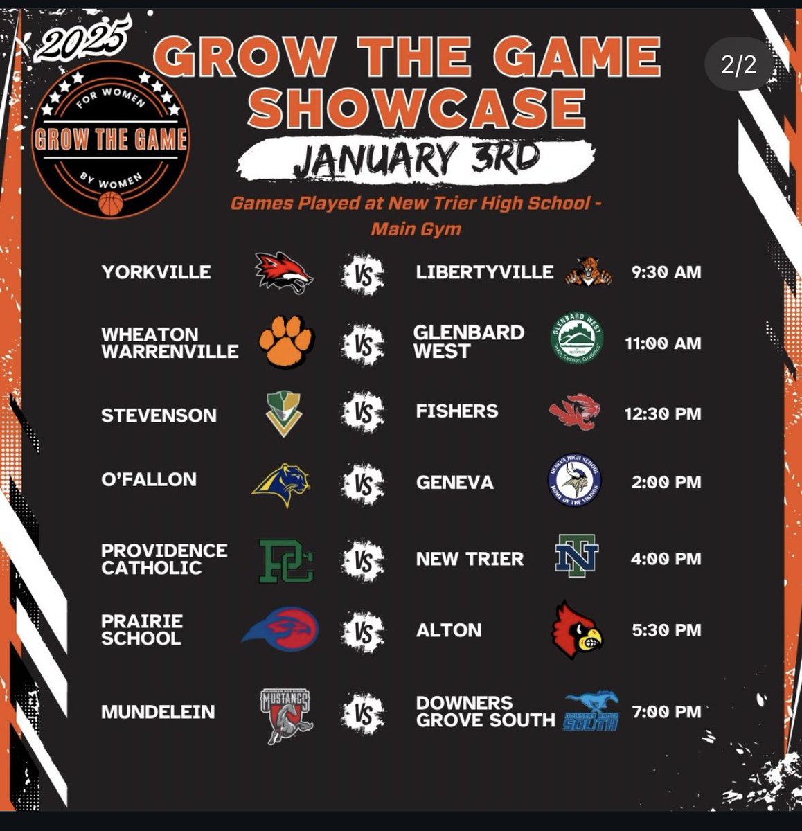 GAME DAY!
📍 New Trier
🆚 Libertyville
⏰ 9:30 AM