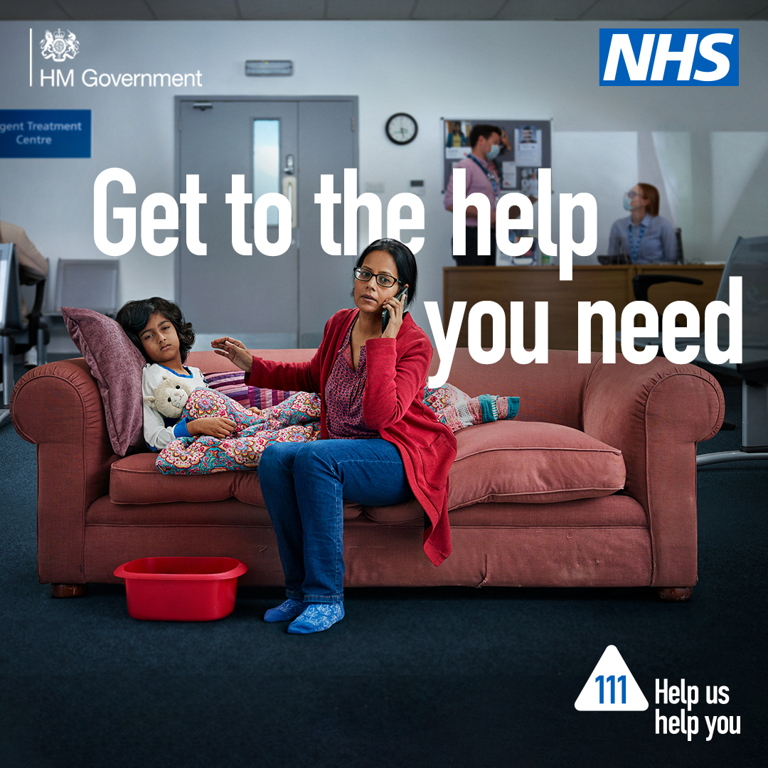 If you need urgent medical help but you're not sure where to go, use 111 to get assessed and directed to the right place for you.​ Call, go online or use the NHS App.

➡️ nhs.uk/111
