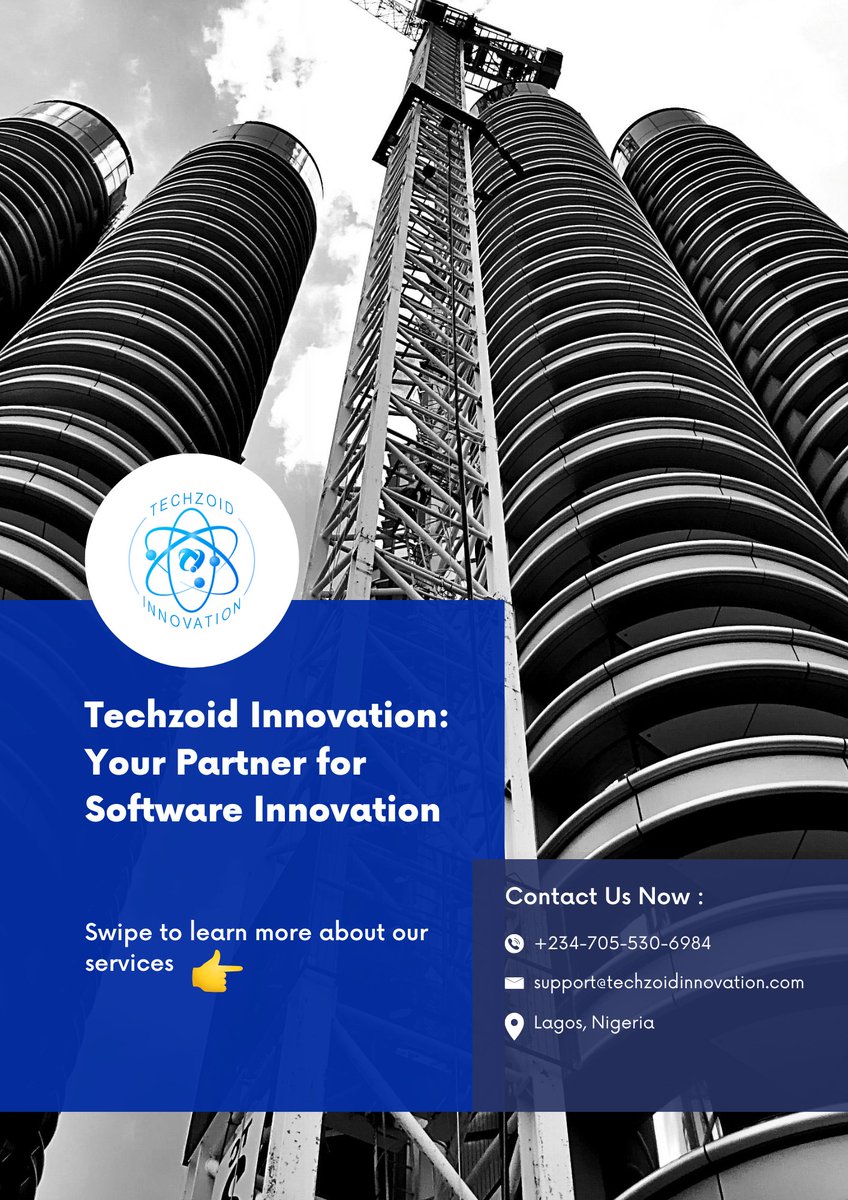 TechzoidNG's tweet image. We help businesses streamline operations, improve communication, and stay ahead of the curve. 💻 Our experienced team is passionate about delivering innovative and results-oriented solutions tailored to your specific needs. 
 #SoftwareDevelopment #ITSolutions #WebDevelopment