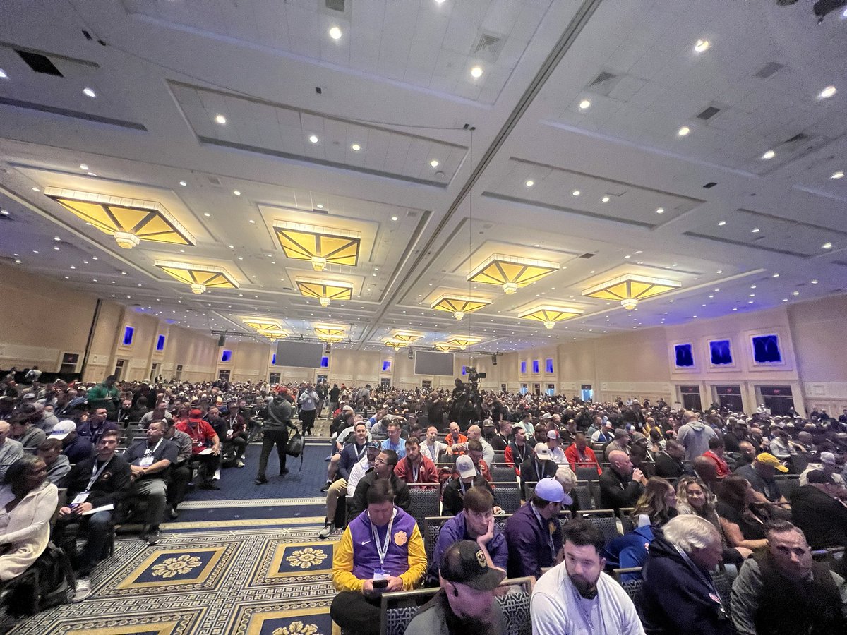 It’s go time for the <a href="/ABCA1945/">ABCA</a> clinic portion of the Convention. Thousands of coaches here as lifelong learners!