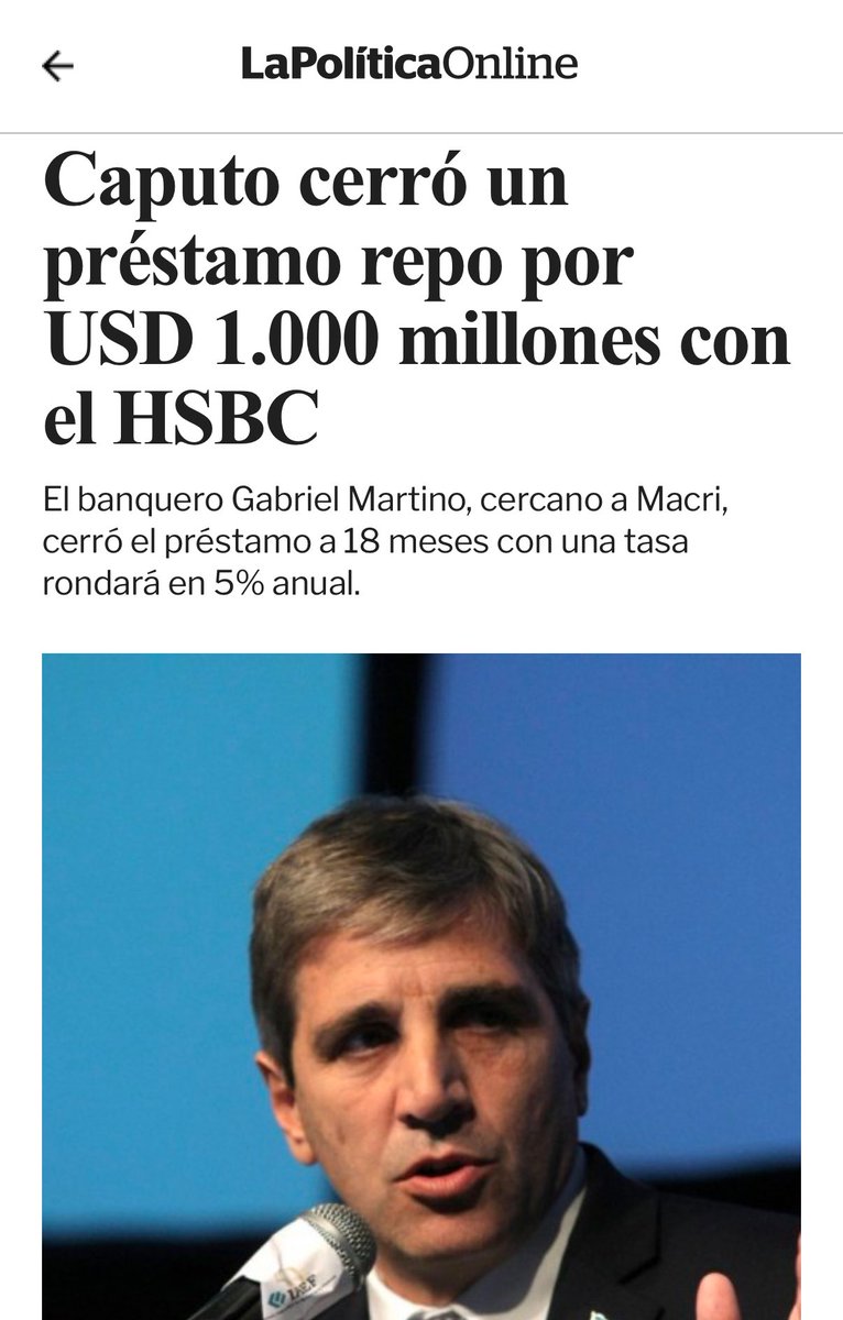 <a href="/infobae/">infobae</a> 28 de marzo de 2018.
REPO con el HSBC que manejaba Martino.
Al otro lo conocemos todos.