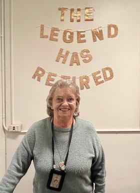 "The Legend Has Retired." Staff at Monroe Correctional Complex celebrated the retirement of Gloria Hopkins. At 91, Gloria was not only the oldest DOC employee but also the oldest in Washington state government! She joined DOC at 63, dedicating nearly 30 years to corrections.