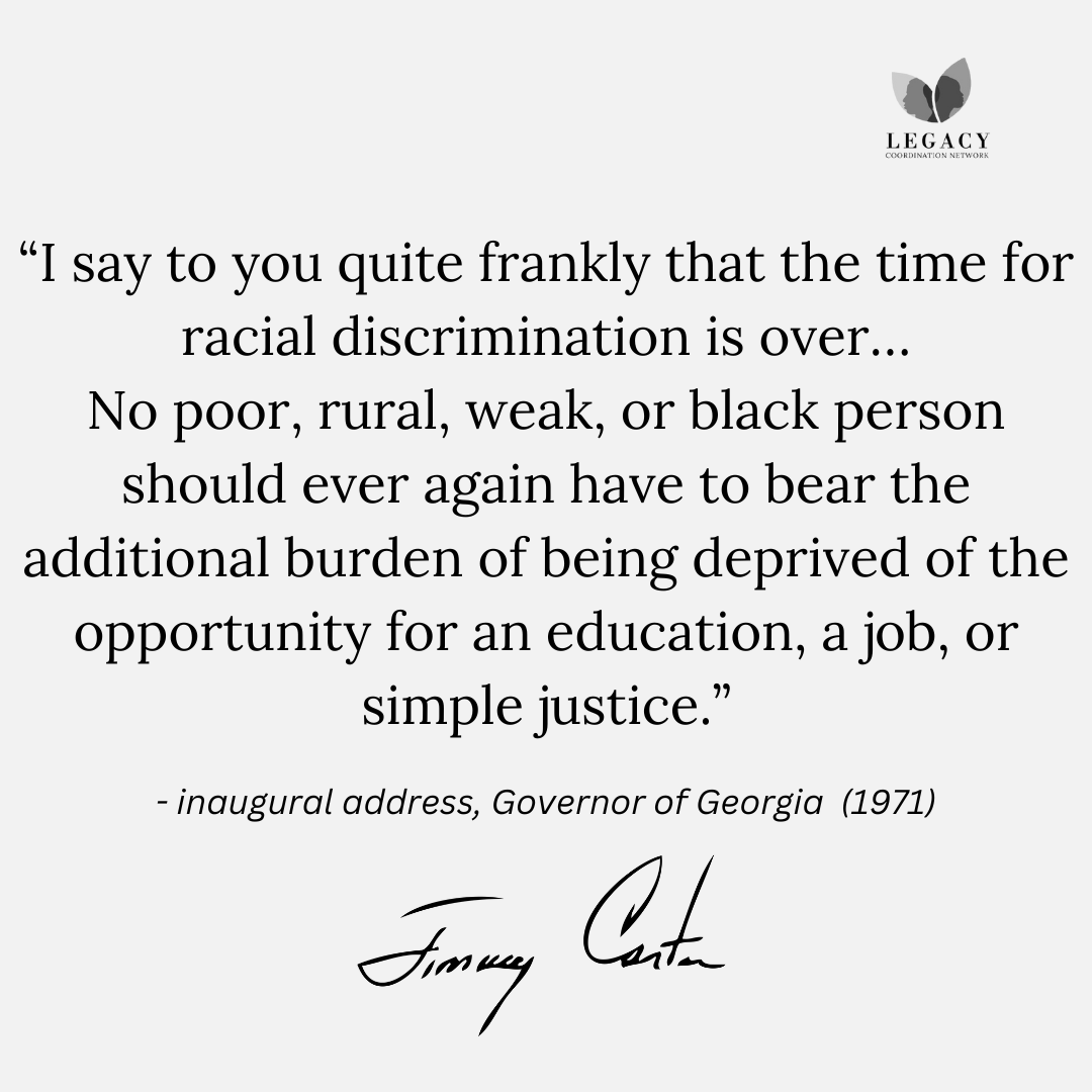 Reflecting on Jimmy Carter's significant legacy &amp;  his impact on the African American community. His commitment to civil rights, fair housing, &amp; education laid the groundwork for future generations. Let's honor his dedication to equality and striving for a more equitable society.