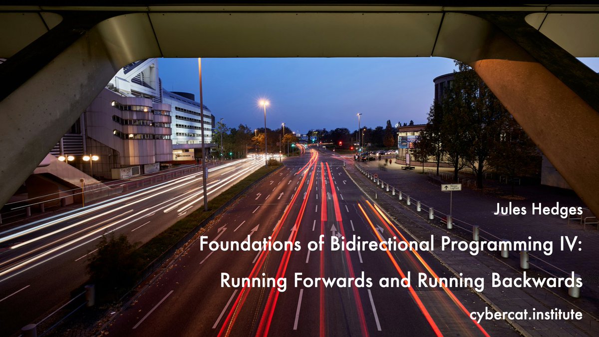 CyberCatInst's tweet image. New blog post:
Foundations of bidirectional programming IV:
Running forwards and running backwards
by @_julesh_
cybercat.institute/2025/01/03/bid…