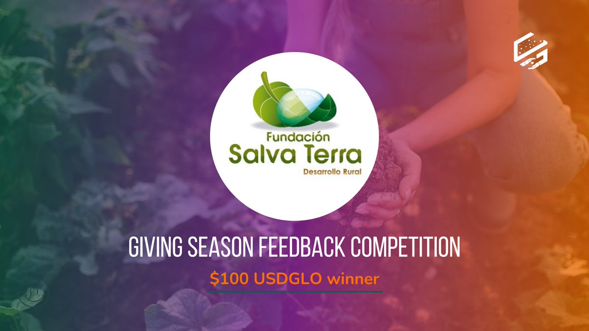 We recently launched a survey to ensure our podcast provides the most value to listeners 💬

Those who completed it had a chance to nominate an impact org for a chance to win a $100 USDGLO donation! 💸

We're happy to announce the winner, by random draw: <a href="/fundasalvaterra/">SalvaTerra</a> 🙌