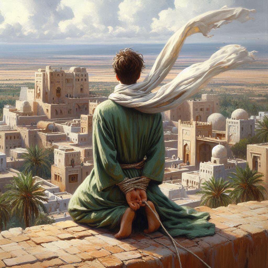 خرج الحجاج بن يوسف ذات يوم للصيّد فرأى تسعة كلاب إلى جانب صبي صغير السن عمره نحو عشر سنوات وله اغنام 

فقال له الحجاج: 
ماذا تفعل هنا أيها الغلام؟ 

فرفع الصبي طرفه إليه وقال له :

يا حامل الأخبار لقد نظرت إلىّ بعين الاحتقار وكلمتني بالافتخار وكلامك كلام جبار وعقلك عقل بغال !!!.