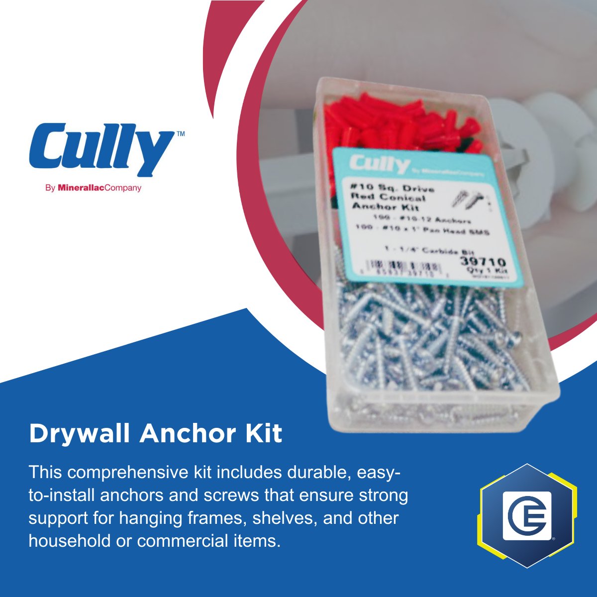 CrescentElectrc's tweet image. Whether you're installing heavy shelves, artwork, or décor, these anchors provide strong support without requiring a stud. Engineered for durability and designed for both DIY and professional use, this kit is essential for any toolbox. Shop now: ow.ly/aNh250UvjI8