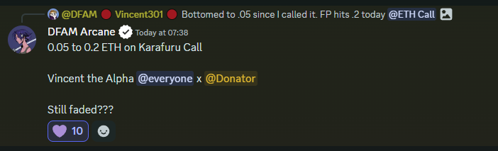 Are you following Vincent Alpha’s calls?

Join La Familia301 Discord today and never miss any. discord.gg/pvRh96mVnt

Success is one click away! 🚀