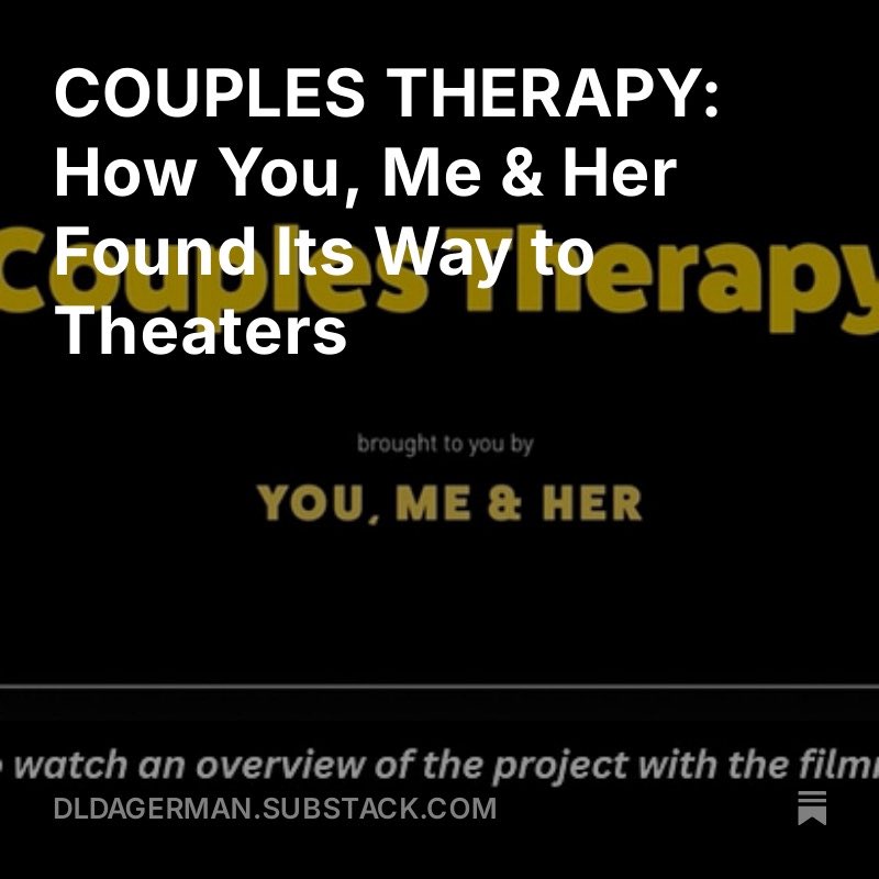 What started as a meta Couples Therapy contest video for P&amp;A funds became the launchpad for brand partnerships, leading to the nationwide theatrical release of You, Me &amp; Her this Valentine’s Day.

tinyurl.com/bderpumd