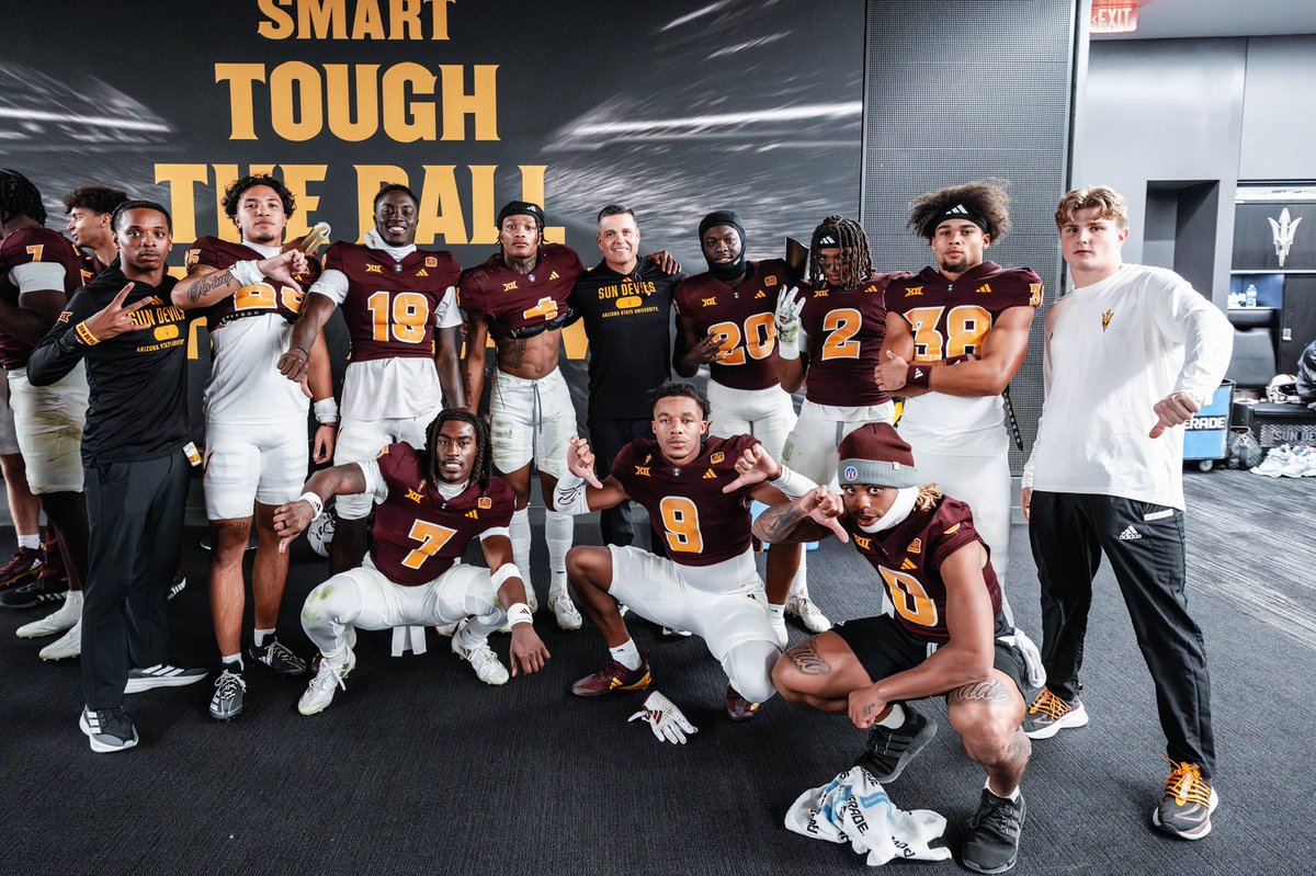 I’m beyond Proud Of these Men! This Team was special and one of the most together Teams I ever been apart of! What a Year! What a time to be Alive Sun Devil Fans! The Valley is Activated! The Standard is Set! The Future Is Bright! 🔱