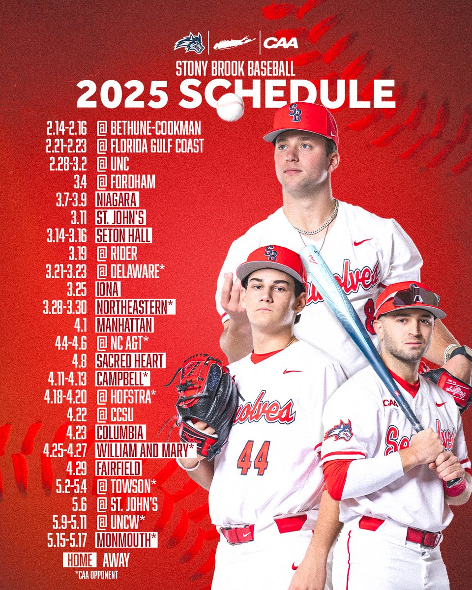 Heard you've been looking for this 👇

The 2025 Stony Brook Baseball Schedule.

📰 → bit.ly/3BUGEby
🗓️ → bit.ly/4a4yqub

🌊🐺 x #NCAABaseball