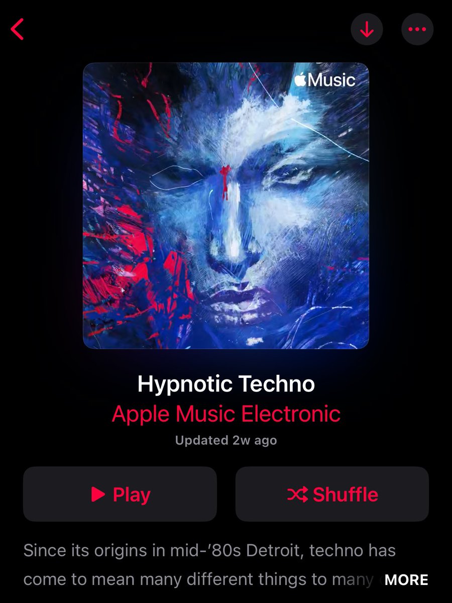 Dear <a href="/AppleMusic/">Apple Music</a> whoever is in charge of the ‘Hypnotic Techno’ playlist, please give them a raise immediately. They’ve been doing an amazing job.