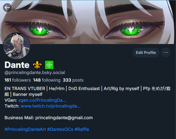 Princeling Dante ⚜️❇️ VGen tweet media