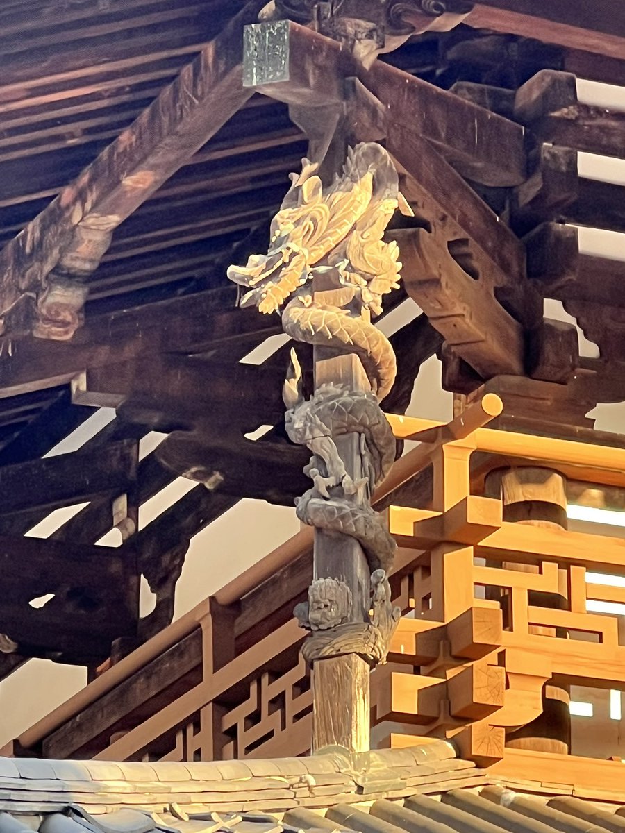 FururuSnow's tweet photo. お正月はaround90歳の義父母のところで過ごしているが、少し早く帰途についたので閉門間近ではあるが道すがら法隆寺に立ち寄った。初詣の軽い気持ちで門をくぐるも見事な伽藍と鎮座された仏像に流石の法隆寺だったと身が引き締まる。金剛釈迦三尊像に百済観音、夢違観音、玉虫厨子等、まぁ眼福でした。 https://t.co/li4aeOityj