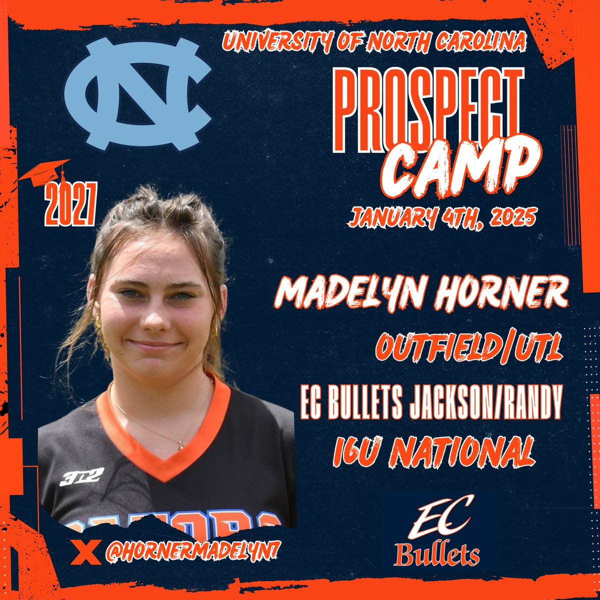 Want to wish good luck to <a href="/HornerMadelyn7/">Madelyn Horner</a> as she travels to Chapel Hill this Saturday for the <a href="/UNCSoftball/">Carolina Softball</a> Winter Prospect Camp! Go and show the coaches whatg you can do kid!
