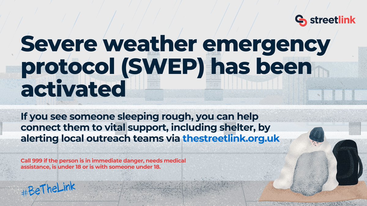 Westmorland & Furness Housing-Thriving Communities (@wandfcthrivcomm) on Twitter photo ❄️Freezing temperatures have triggered the Severe Weather Emergency Protocol. If you see someone sleeping rough, help connect them to emergency accommodation by visiting thestreetlink.org.uk
Your action could save a life.
<a href="/StreetLink_/">StreetLink</a> <a href="/WandFCouncil/">Westmorland and Furness Council</a> #BeTheLink ❄️Freezing temperatures have triggered the Severe Weather Emergency Protocol. If you see someone sleeping rough, help connect them to emergency accommodation by visiting thestreetlink.org.uk
Your action could save a life.
<a href="/StreetLink_/">StreetLink</a> <a href="/WandFCouncil/">Westmorland and Furness Council</a> #BeTheLink