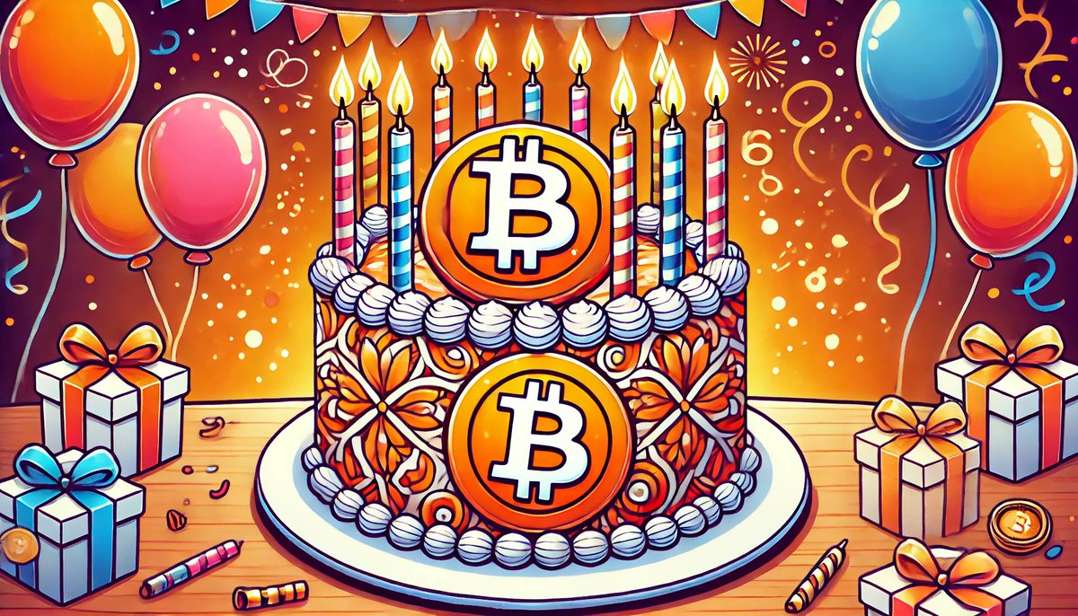 🎂 Happy Sweet 16, Bitcoin! 

On this day, 16 years ago, Bitcoin went live and the first $BTC block was mined 🎉