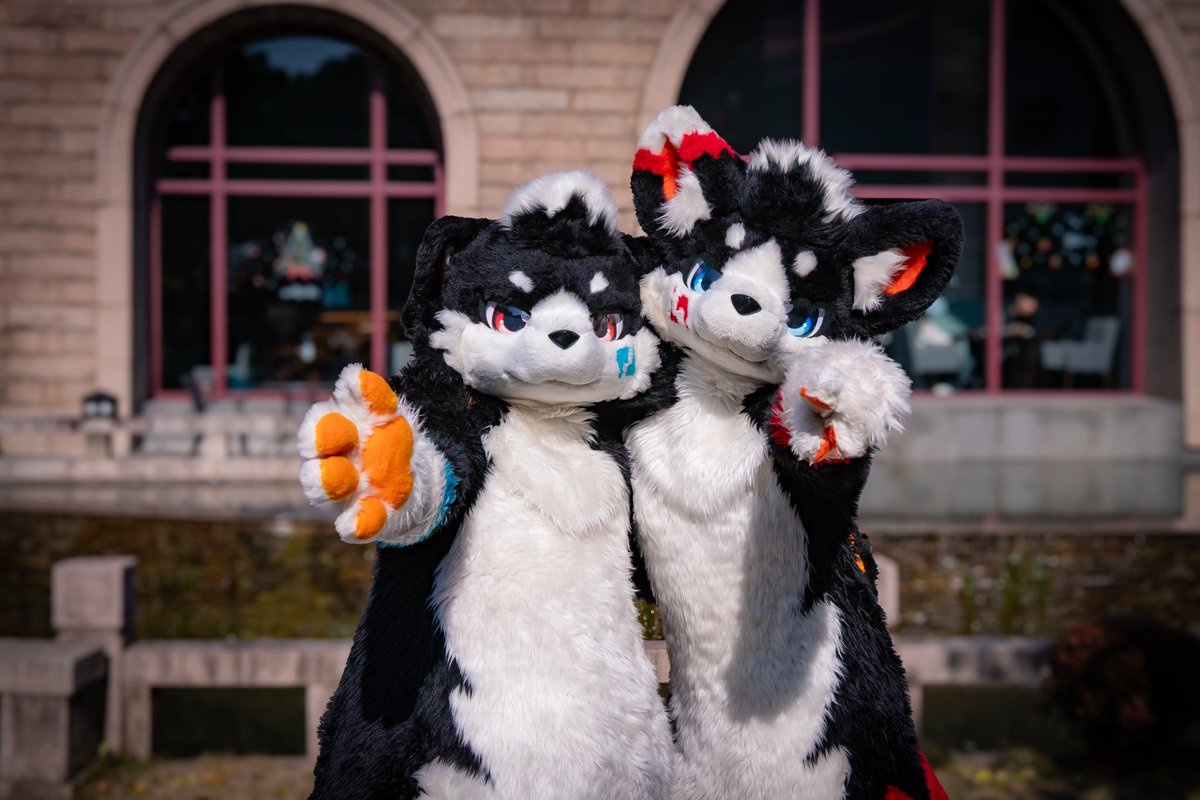 过来过来，你也和我们一起跳舞吧!

兄弟:<a href="/furry_furei/">弗岚_furei</a> 
📸: <a href="/WildNo96/">WildNo96🔜 ？</a> 
 #fursuitFriday