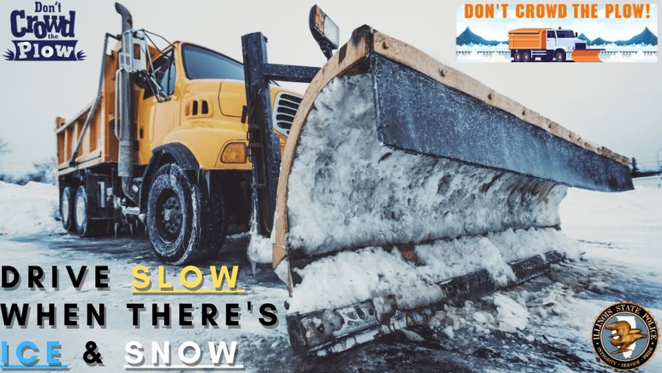 𝐏𝐥𝐞𝐚𝐬𝐞 𝐬𝐭𝐚𝐲 𝐡𝐨𝐦𝐞!

The snow, wind and bitter cold are headed our way creating hazardous roadways today and tomorrow. 
If you must travel because of an emergency, please slow down, remain vigilant, and Don't Crowd the Plow!

Don't assume that the plow operator can