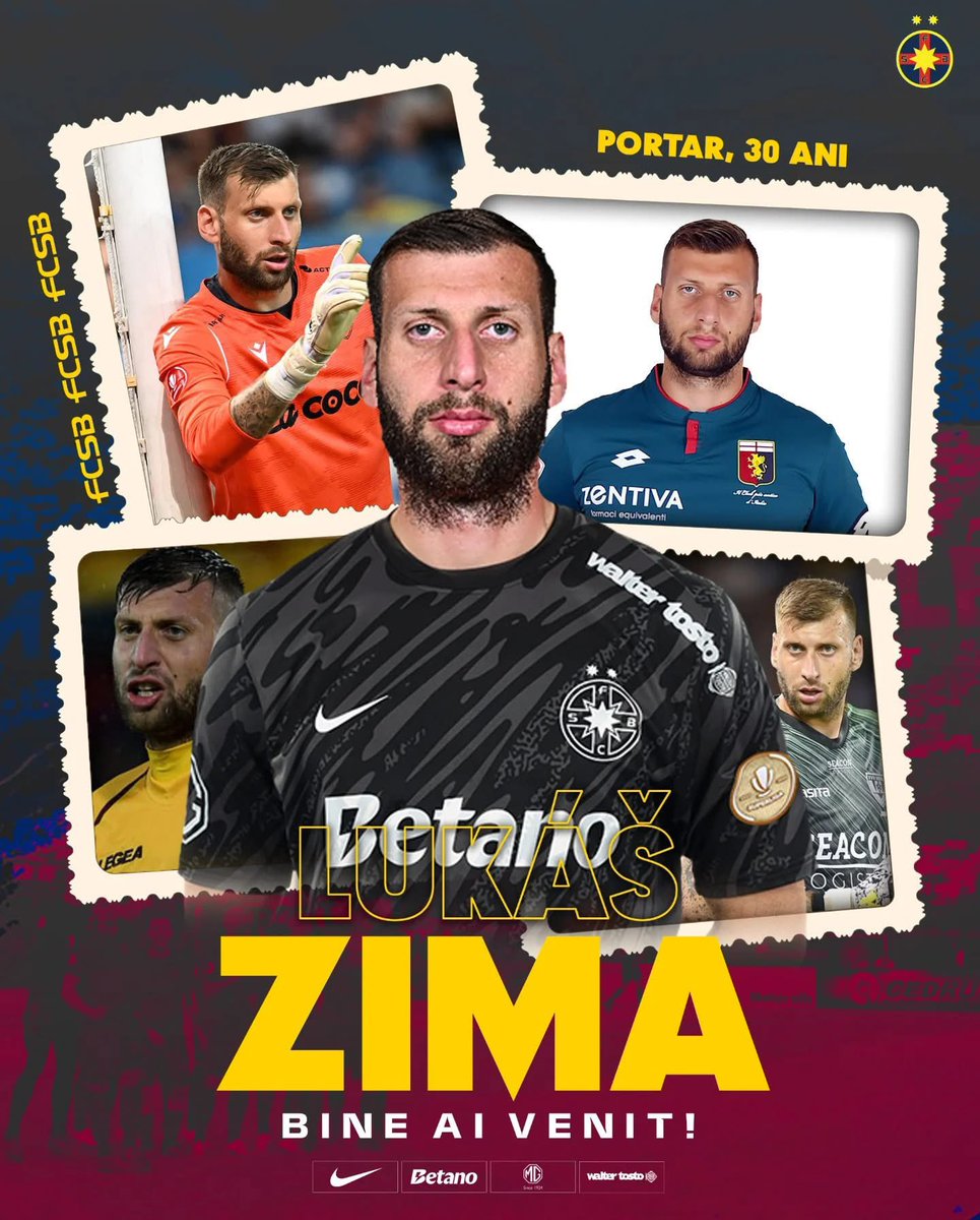 #Transfer #Zima

FCSB anunță transferul lui Lukáš Zima, provenit de la Petrolul Ploiești. 

Portarul ceh în vârstă de 30 de ani, care va purta tricoul cu numărul 38, se va deplasa alături de noii săi colegi în cantonamentul de iarnă din Antalya.
