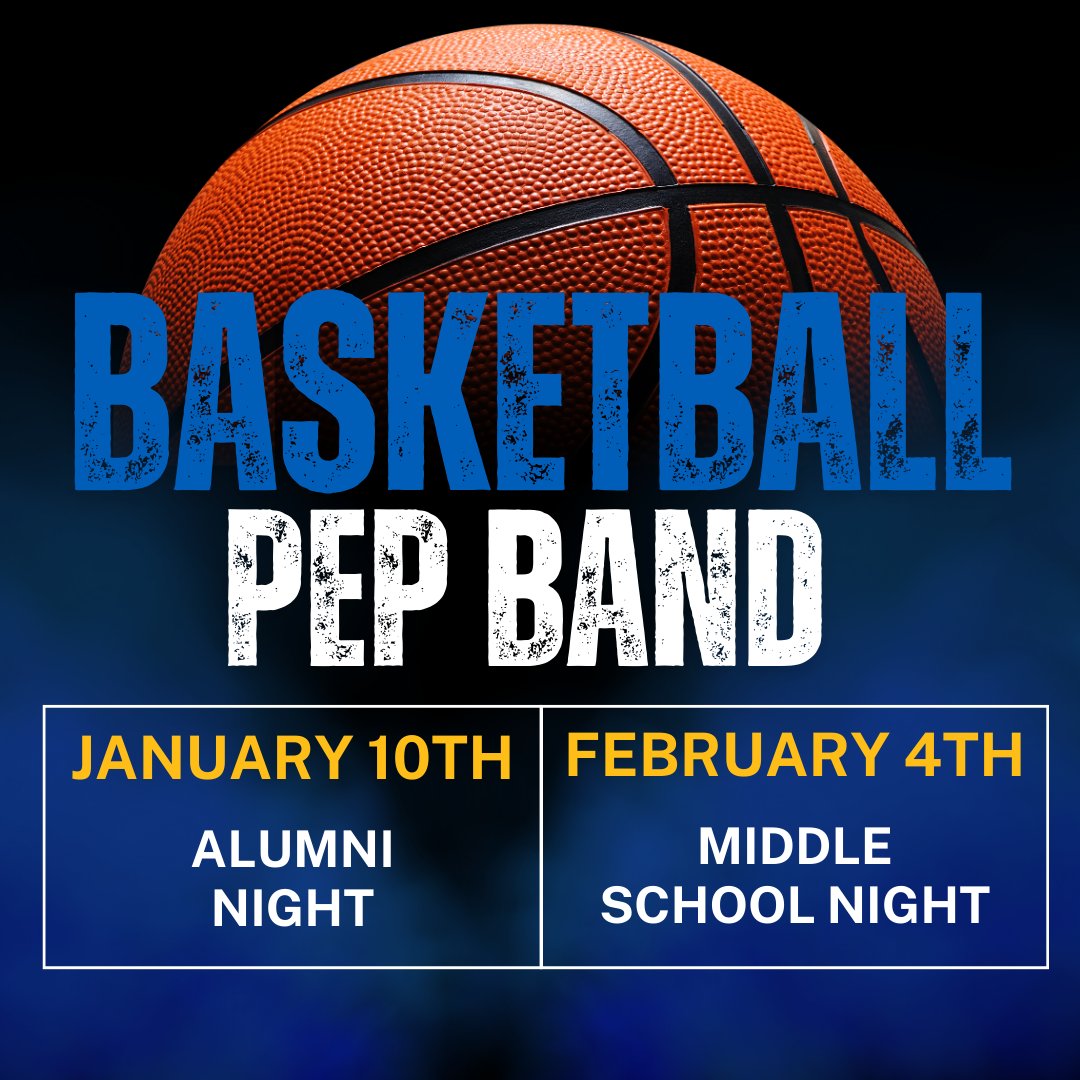 The OW Basketball Pep Band is back in action 2nd semester! 

We have a couple of special games coming up:
Friday, January 10th - ALUMNI NIGHT!
Tuesday, February 4th - MIDDLE SCHOOL NIGHT!

We look forward to seeing past &amp; future OWLS back in the nest soon!