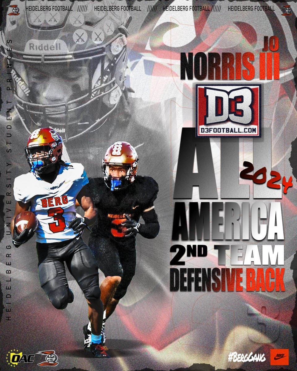 Scott Donaldson (@coach_donaldson) on Twitter photo Huge congratulations to <a href="/JosephNorris_3/">Joseph Norris</a> on being named a unanimous All-American. He was named on all 3 major All-American lists (D3football, AFCA, AP) for his 2024 performance!
Absolutely cementing his legacy as one of (if not the) the best to ever do it in the Orange and Black! Huge congratulations to <a href="/JosephNorris_3/">Joseph Norris</a> on being named a unanimous All-American. He was named on all 3 major All-American lists (D3football, AFCA, AP) for his 2024 performance!
Absolutely cementing his legacy as one of (if not the) the best to ever do it in the Orange and Black!