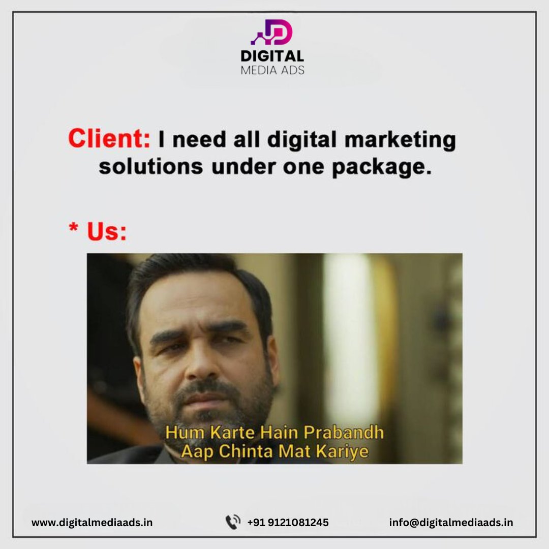 🌟 Looking for a one-stop solution for all your digital marketing needs?
We've got you covered! 💻✨ Let us handle everything while you focus on growing your business.
🌐 Visit us: digitalmediaads.in

#DigitalMarketingSolutions #MarketingExperts #SocialMediaMarketing