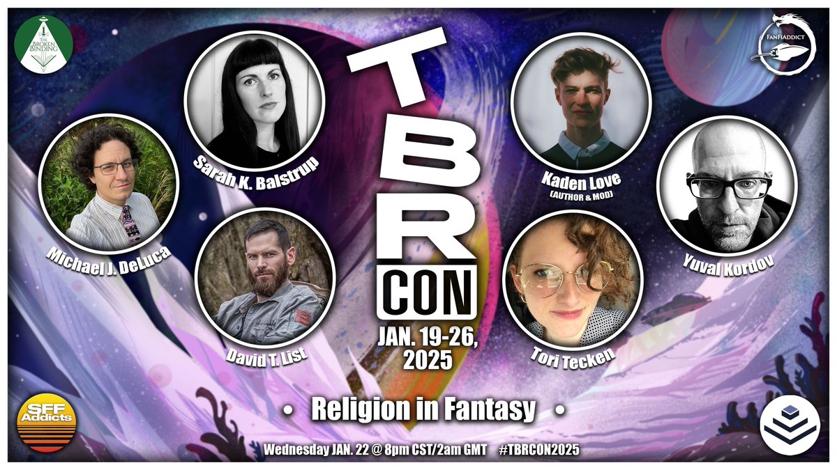 TBRCon (@tbr_con) on Twitter photo World religions play a huge role in fantasy. #TBRCon2025 will talk all about why! With <a href="/Kadenloveauthor/">Kaden Love</a>, one of FanFiAddict's newest reviewers and author, will be moderating & the panelists are <a href="/SKBalstrup/">Sarah K. Balstrup</a>, <a href="/MichaelJDeLuca/">@MichaelJDeLuca@climatejustice.social</a>, <a href="/DavidTList/">David T List</a>, <a href="/YuvalKordov/">Yuval Kordov</a>, & <a href="/ToriTalks2/">Tori Tecken 🤘🏻</a> ! World religions play a huge role in fantasy. #TBRCon2025 will talk all about why! With <a href="/Kadenloveauthor/">Kaden Love</a>, one of FanFiAddict's newest reviewers and author, will be moderating & the panelists are <a href="/SKBalstrup/">Sarah K. Balstrup</a>, <a href="/MichaelJDeLuca/">@MichaelJDeLuca@climatejustice.social</a>, <a href="/DavidTList/">David T List</a>, <a href="/YuvalKordov/">Yuval Kordov</a>, & <a href="/ToriTalks2/">Tori Tecken 🤘🏻</a> !