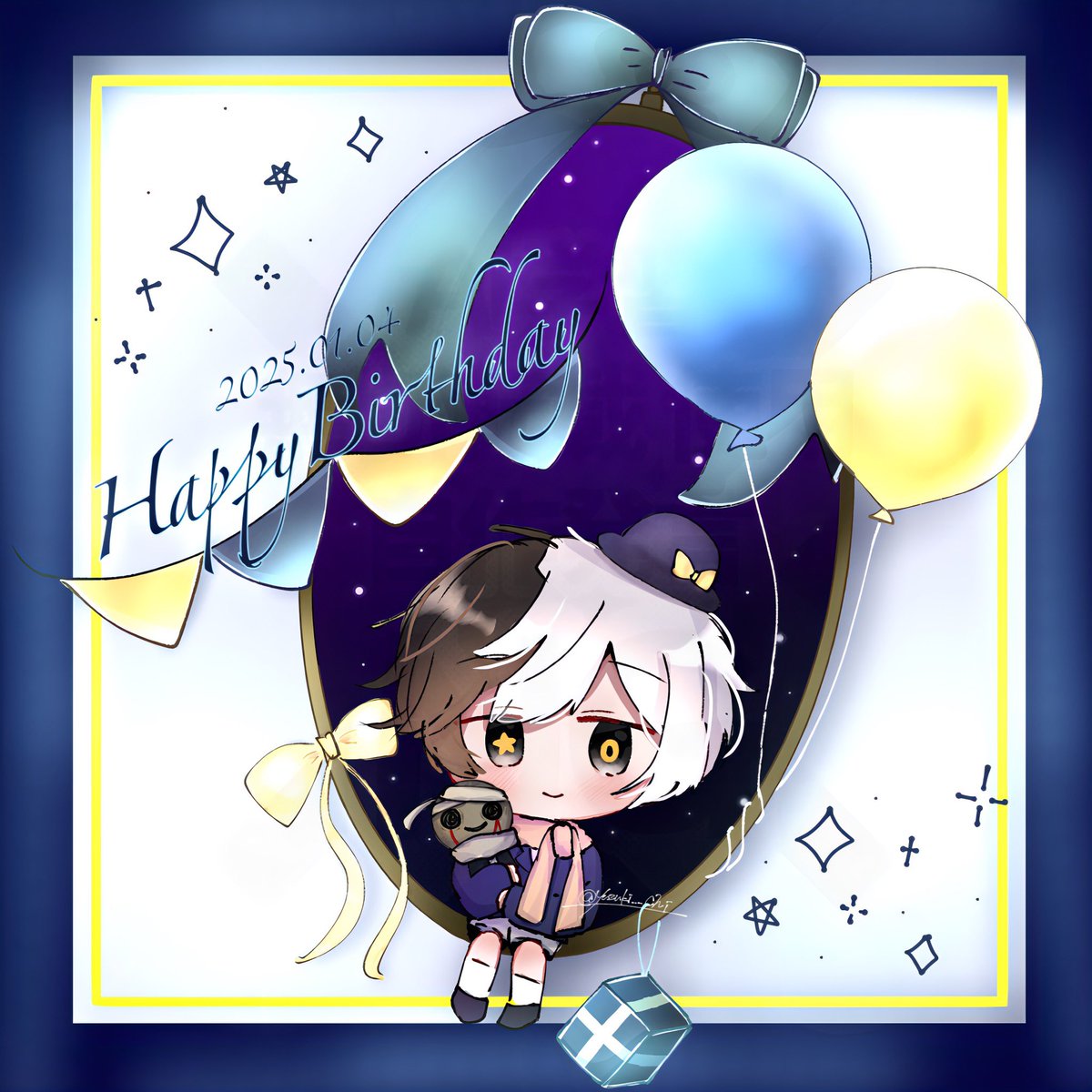 お誕生日おめでとう♡♡だいすき♡♡幸あれ♡♡

#Qちゃん誕生祭
#マフィアの白黒天使生誕祭