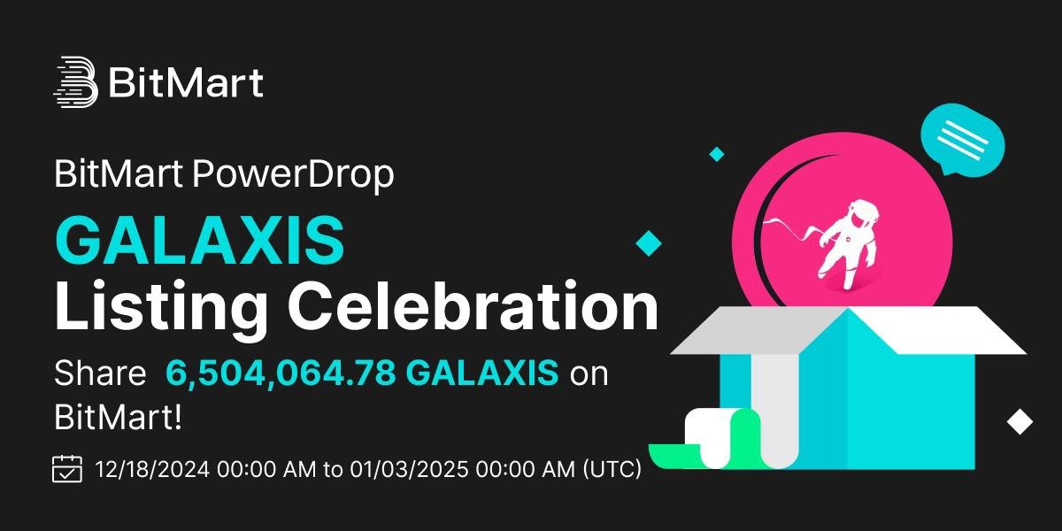 Galaxisxyz's tweet image. 🚨 The #BitMartPowerDrop Ends In 9 Hours! 🚨

This is your LAST CHANCE to earn a share of 1.6M $GALAXIS Tokens!

Here’s how to win:  

1️⃣ Follow @BitMartExchange &amp;amp; @Galaxisxyz, QT &amp;amp; Tag 3 Friends!
2️⃣ New Users: Register + KYC.
3️⃣ Invite A Friend.
4️⃣ Trade $GALAXIS.

It&apos;s that…