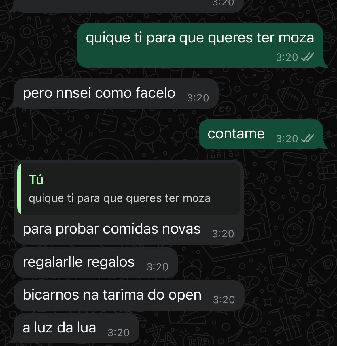 dios por favor nunca me separes de cice  o quero moitisimo e ojala encontre unha muller como a desea