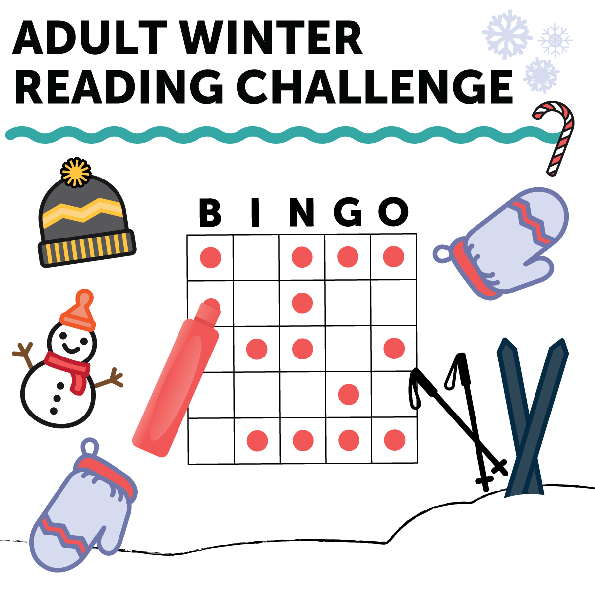 🥳 We are excited to introduce a new seasonal reading challenges...Winter Reading Challenge BINGO!

📚  Submit the reading challenge form before February 28 for a chance to win a gift card to a local bookstore! 

🔴 Get Started: portlandlibrary.com/highlight/read…