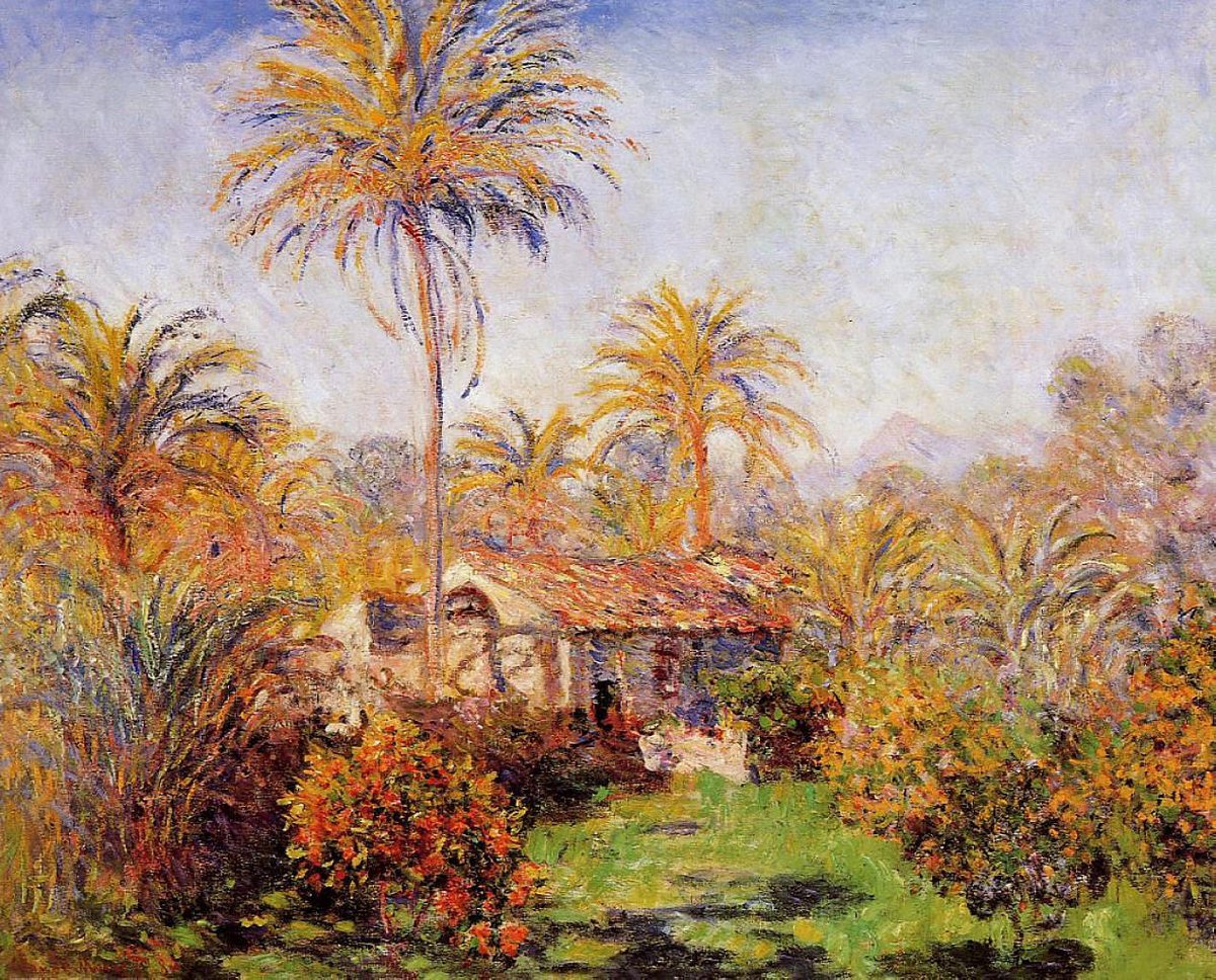 Small Country Farm in Bordighera, 1884 #artbots #monet