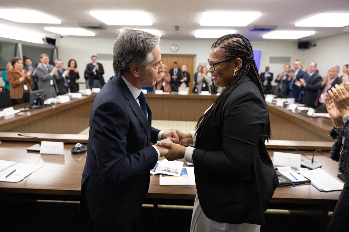 UnderSecStateJ's tweet image. Honored to join @SecBlinken and @StateDEIA in recognizing progress on building a more inclusive workforce and @StateDept that better reflects America, where people from all backgrounds are empowered to contribute to and advance American security, prosperity, and values.