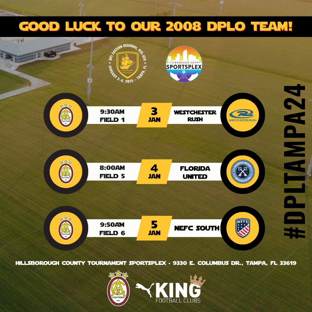 Good luck to our U15-U19 DPLO teams at the East Regional Showcase in Tampa, FL!