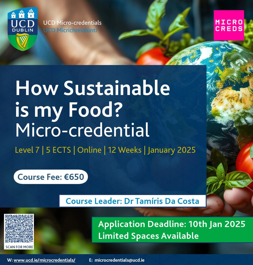 IKC3 Project (@ikc3_project) on Twitter photo Application deadline for the 'How Sustainable is My Food?' Micro-cred is 10th January🌍🍎 IKC3 project partners <a href="/ucddublin/">University College Dublin</a> are excited to offer this unique course, designed to explore the critical aspects of food sustainability. <a href="/ucdmicrocreds/">UCD Micro-credentials</a> More info➡️ikc3.ie/knowledge-cent… Application deadline for the 'How Sustainable is My Food?' Micro-cred is 10th January🌍🍎 IKC3 project partners <a href="/ucddublin/">University College Dublin</a> are excited to offer this unique course, designed to explore the critical aspects of food sustainability. <a href="/ucdmicrocreds/">UCD Micro-credentials</a> More info➡️ikc3.ie/knowledge-cent…