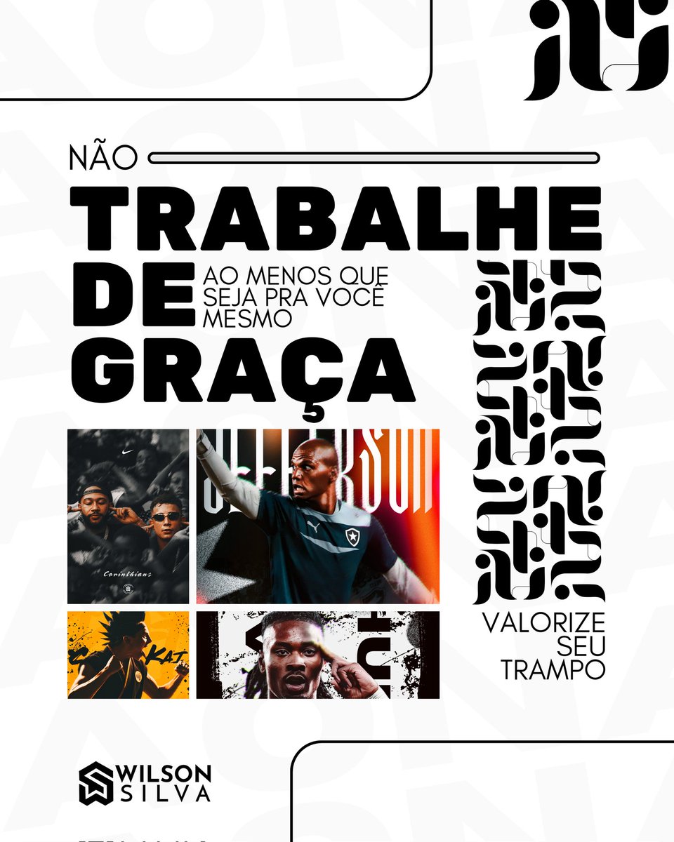 VALORIZE SEU TRAMPO!!!

Na comunidade do Design sempre rola a idéia sobre trabalhar de graça!

Todos nós já recebemos aquela proposta: "Venha fazer parte da nossa equipe e iremos ti pagar com divulgação!!"

Bora falar mais sobre🧶