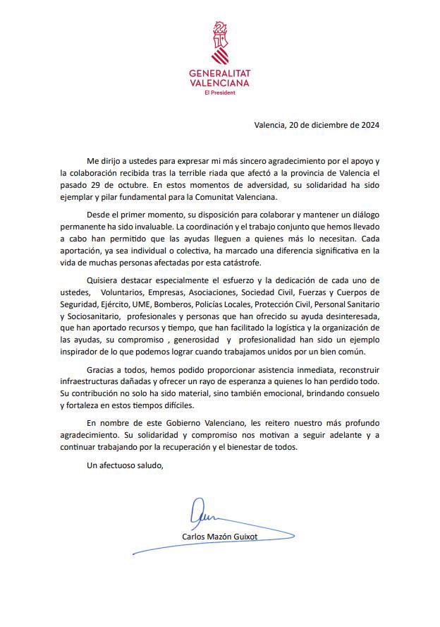 GASTRÓNOMA (@feriagastronoma) on Twitter photo Desde #Gastronoma queremos unirnos a los agradecimientos de <a href="/carlos_mazon_/">Carlos Mazón</a> y desearos un #añonuevo2025 lleno de #solidaridad Desde #Gastronoma queremos unirnos a los agradecimientos de <a href="/carlos_mazon_/">Carlos Mazón</a> y desearos un #añonuevo2025 lleno de #solidaridad