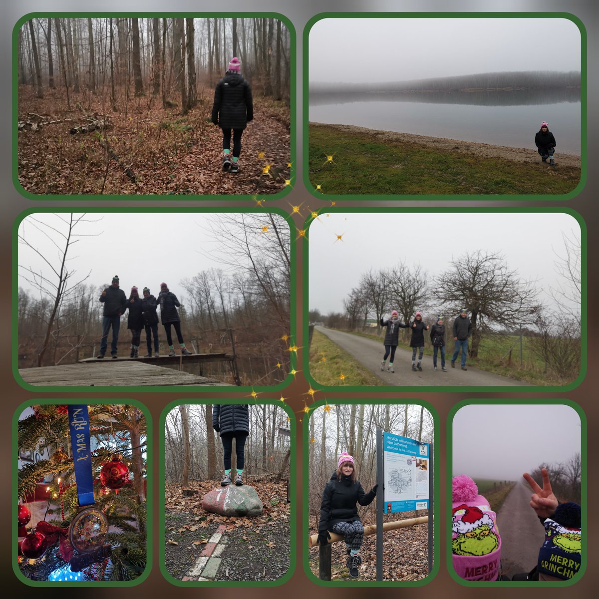 Ihr Lieben ☺️, da mein guter Vorsatz immer lautet: "Das 2. Zuhause ist draußen!",  ging 2025 auch so los 🥾🎒😁 (ohne Fotobeweis 🤪). Weihnachten sind wir aber schon die gleiche Strecke gewandert - mit Überschreitung der Landesgrenze TH-SN 🎅🎄🎀🥾🎒🎖️😁✨. 
Mit <a href="/VIP_Britta/">Britta</a>