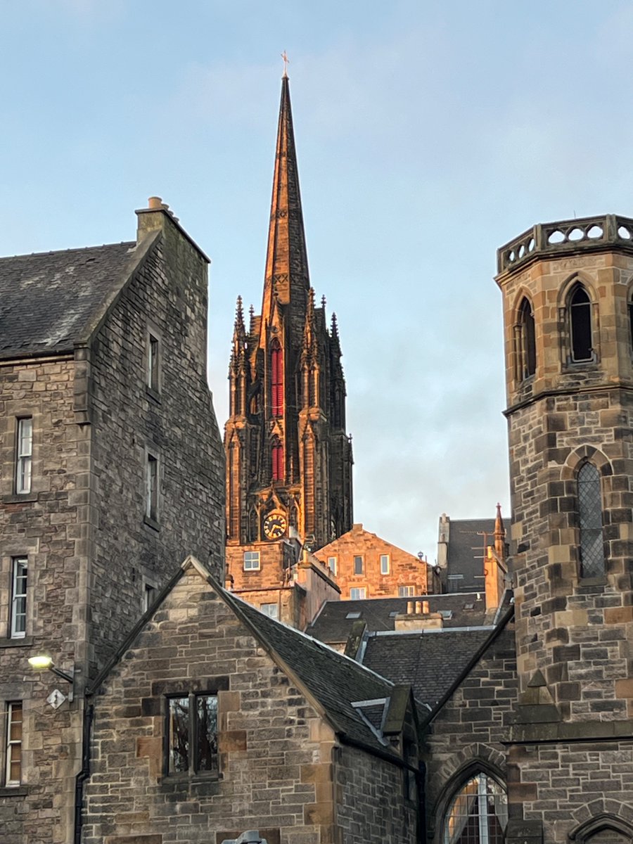 Night coming on in Edinburgh near Greyfriars