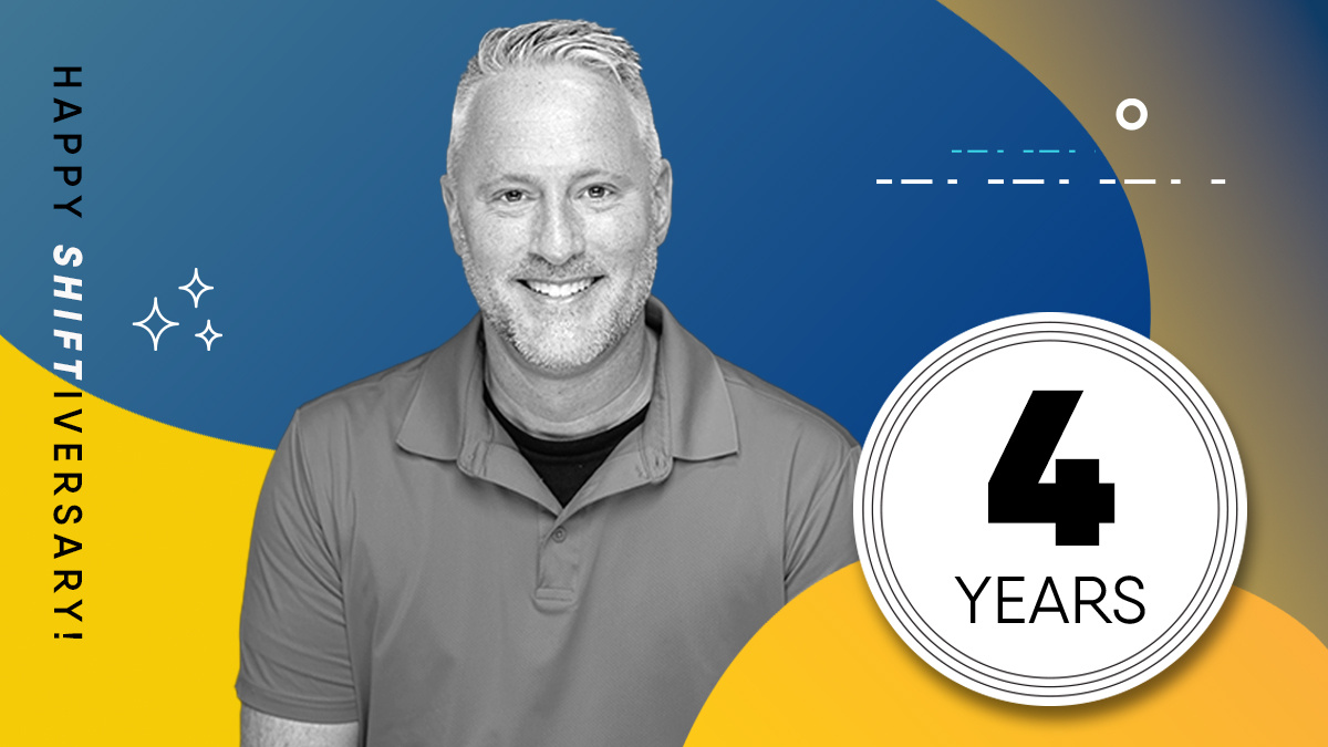 We're ringing in another year for Shift's President, Justyn! His leadership has been instrumental to our success, and his dedication to building relationships inspires us all. Catch him around town and say congrats on another year at Shift! 🎉