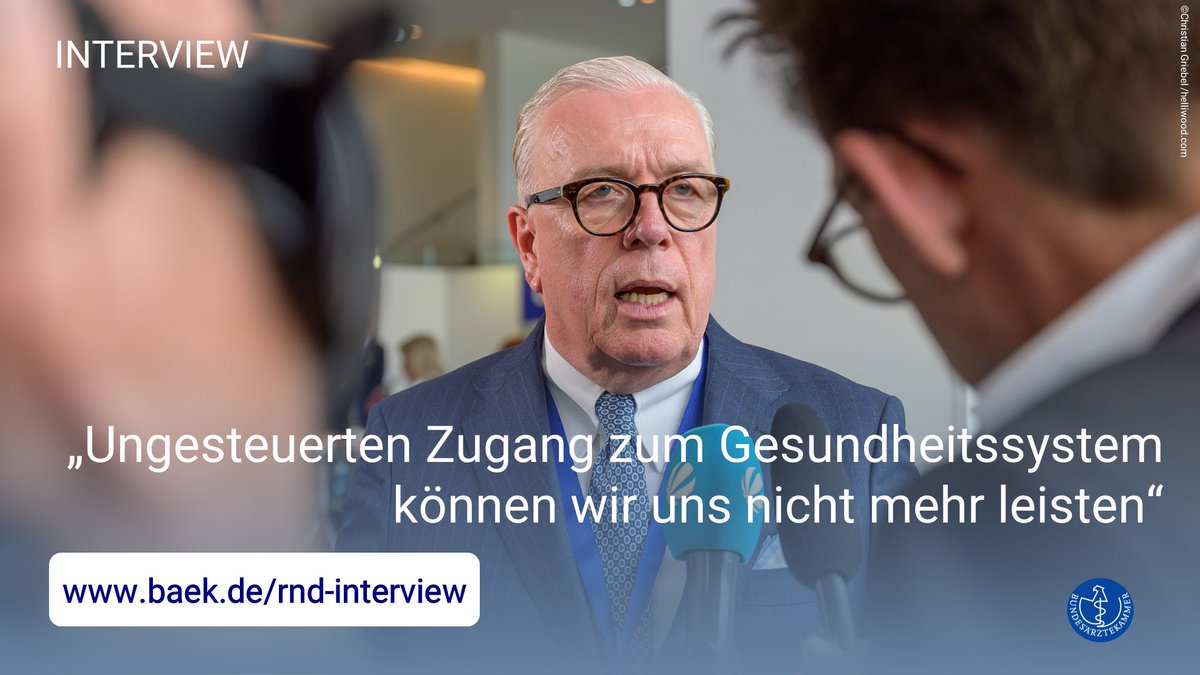 Im RND-Interview erklärt BÄK-Präsident Reinhardt, mit welchen Anreizen Patientinnen und Patienten sinnvoll durch das Gesundheitswesen geleitet werden könnten. Auch legt er Vorschläge zur Linderung des Ärztemangels vor.
baek.de/rnd-interview
#patientensteuerung #gesundheitswesen
