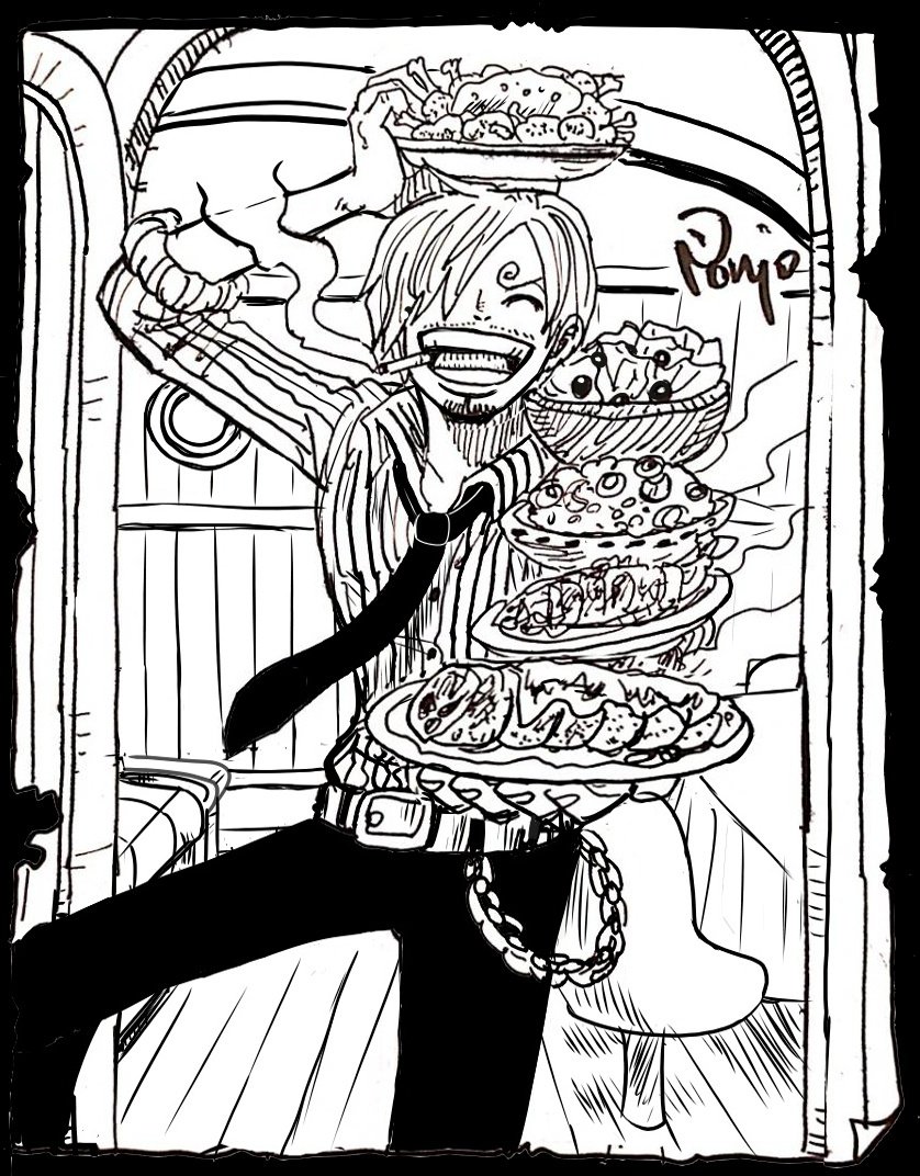 サンジ『飯の時間だ』
#ワンピース #onepiece #sanji 