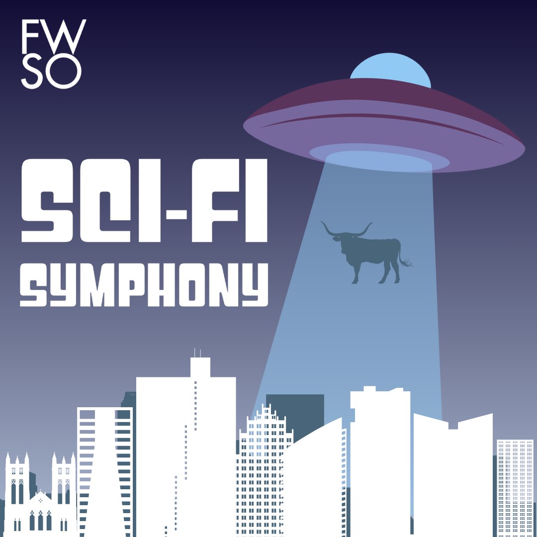 🖖 Next weekend, take a TREK to Cowtown for an out-of-this-world concert, Sci-Fi Symphony! Hear the greatest scores in sci-fi history, including music from Star Trek, E.T., Back to the Future, Jurassic Park, Star Wars, and more! 🛸

🐄 Grab your tickets at bit.ly/FWSOSciFiSymph…