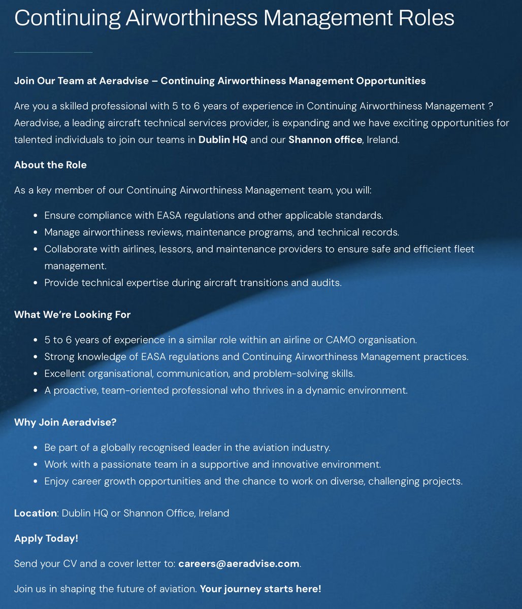 Let's get talking. Our business is experiencing unprecendented growth and has many exciting projects lined up for 2025. Because of this we are on the hunt for the best talent. Take a look at our careers page at aeradvise.com