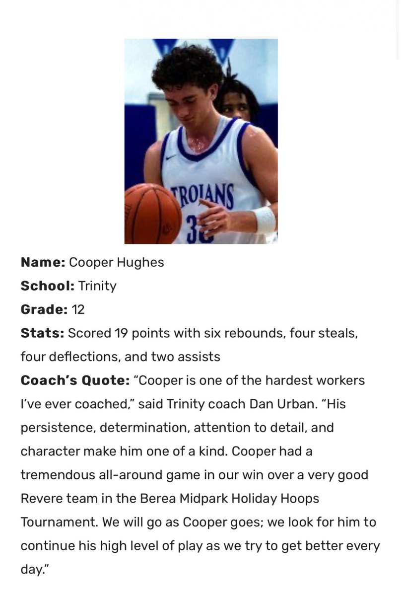 Congrats Cooper!